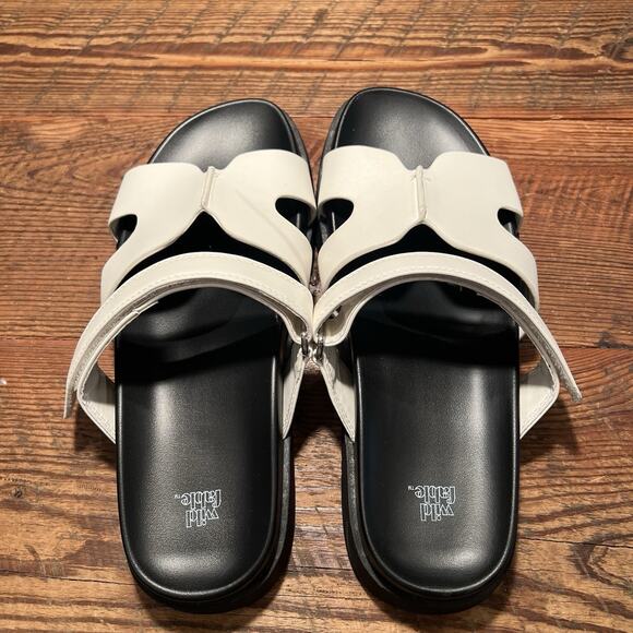 Wild Fable Hayley Wide Strap Slip On Slides Sandals White Women's Size 8 Y2K - Picture 5 of 16